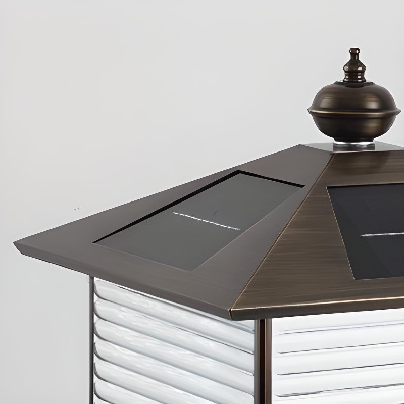 Liora Solar Pagoda Outdoor Light – Modern Architectural LED Lantern