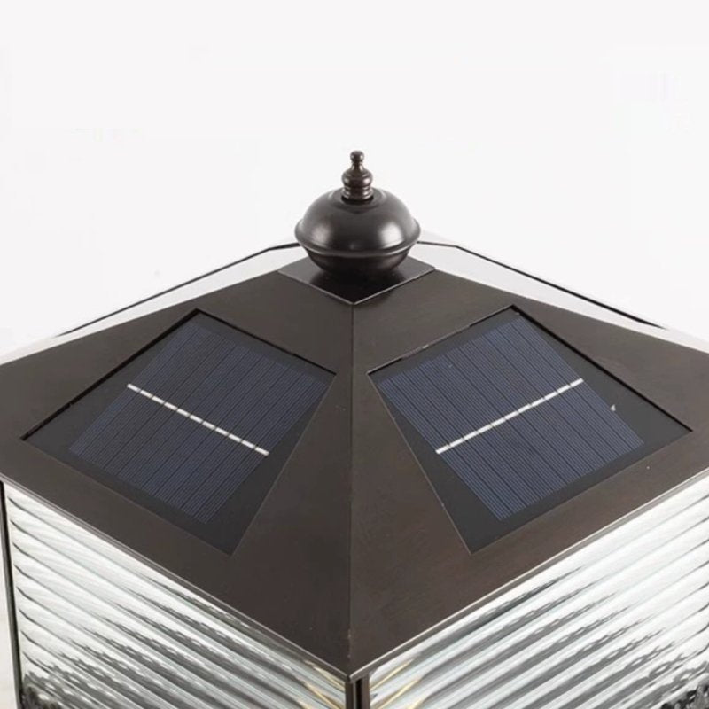 Liora Solar Pagoda Outdoor Light – Modern Architectural LED Lantern
