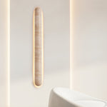 Liora Travertine Wall Sconce — Sculptural Stone LED Wall Light