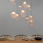 Liquid Glass Stone Pendant Light – Sculptural Blown Glass Chandelier