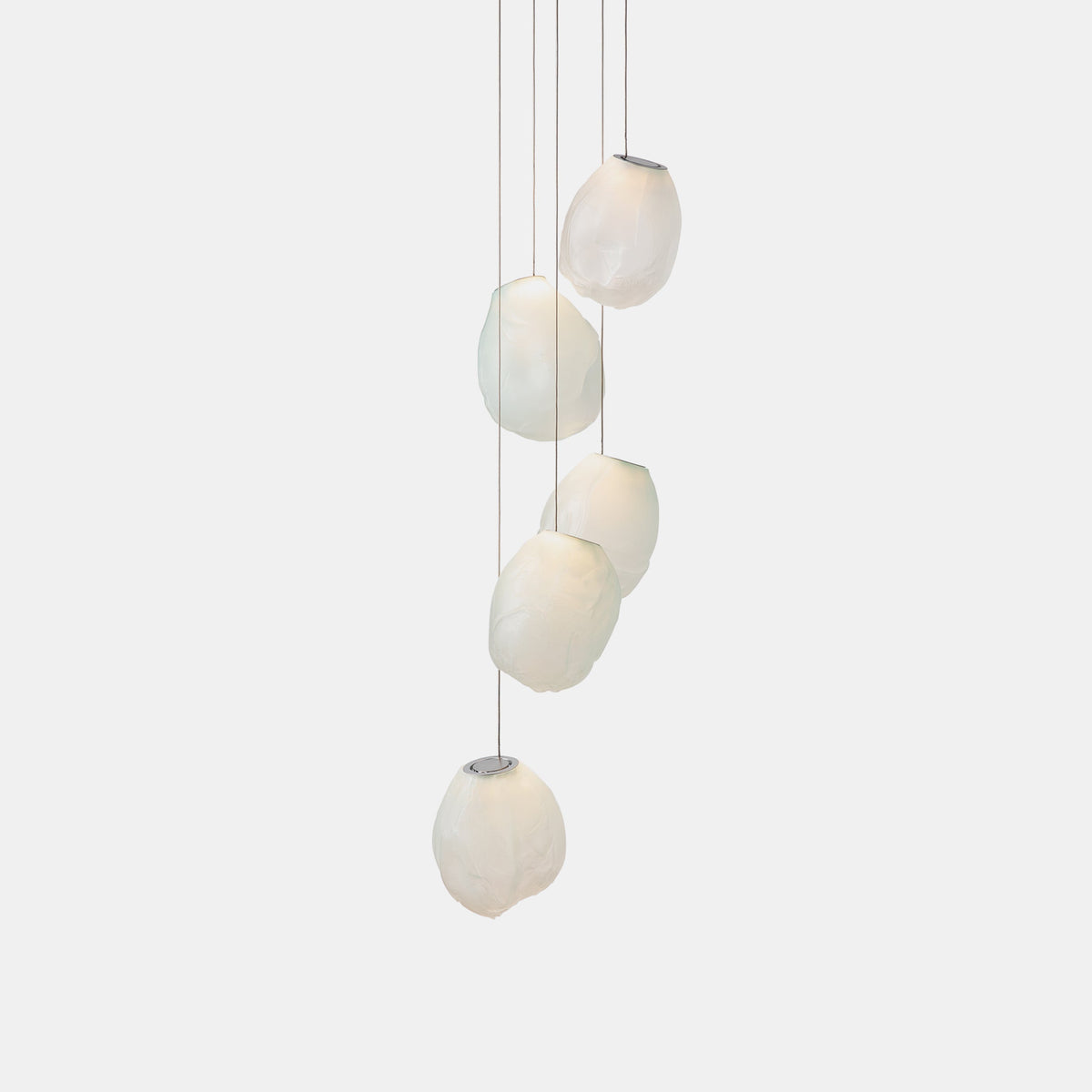 Liquid Glass Stone Pendant Light – Sculptural Blown Glass Chandelier