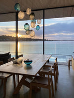 Liquid Glass Stone Pendant Light – Sculptural Blown Glass Chandelier