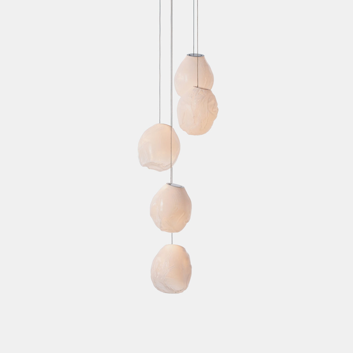 Liquid Glass Stone Pendant Light – Sculptural Blown Glass Chandelier