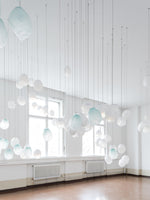 Liquid Glass Stone Pendant Light – Sculptural Blown Glass Chandelier