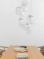Liquid Glass Stone Pendant Light – Sculptural Blown Glass Chandelier