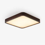 Lira Rectangular LED Ceiling Light in Walnut Wood for Modern Interiors