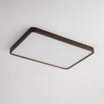 Lira Rectangular LED Ceiling Light in Walnut Wood for Modern Interiors