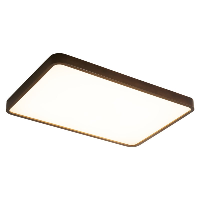 Lira Rectangular LED Ceiling Light in Walnut Wood for Modern Interiors