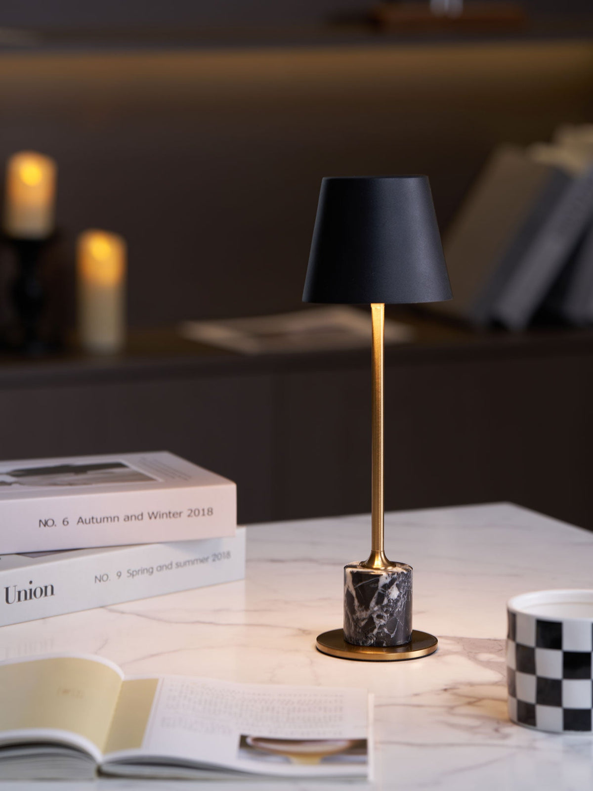 Lirio Mini Marble Table Lamp – Portable LED Accent Light