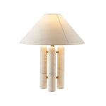 Lloyd Sculptural Marble Table Lamp with Silk Shade