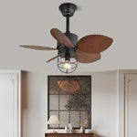 Loft Blade Cage Ceiling Fan with Light – Industrial Modern Design