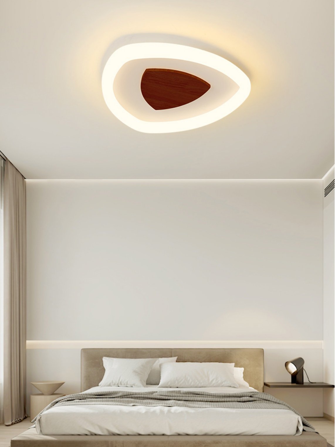 Log Triangle LED Ceiling Light