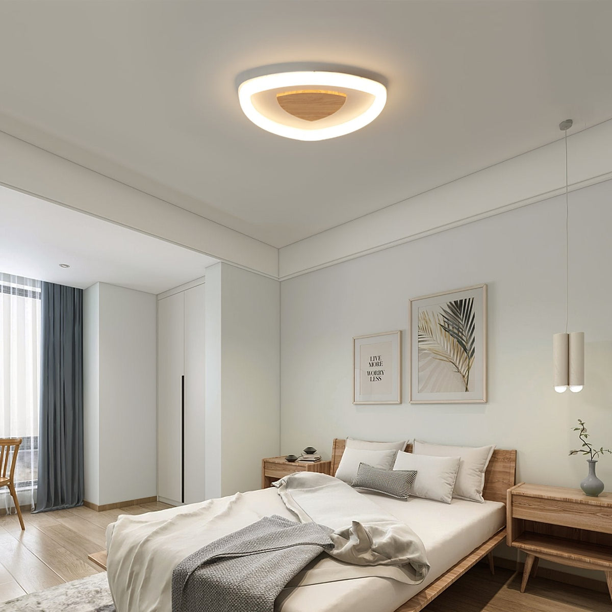 Log Triangle LED Ceiling Light