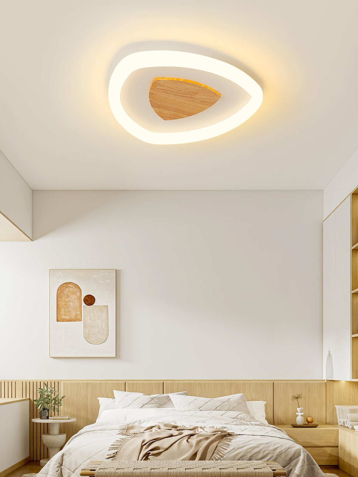 Log Triangle LED Ceiling Light