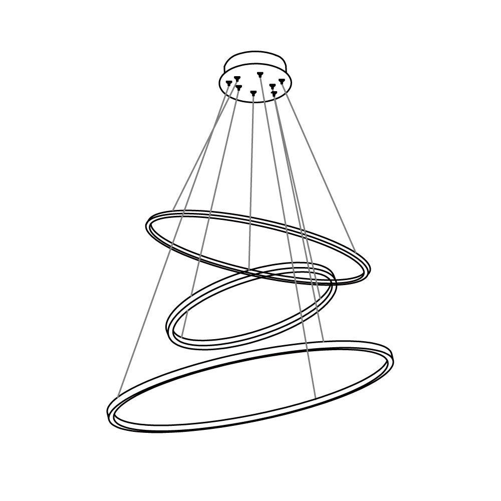 Aveline Modern LED Pendant Chandelier for Dining Room and Living Room