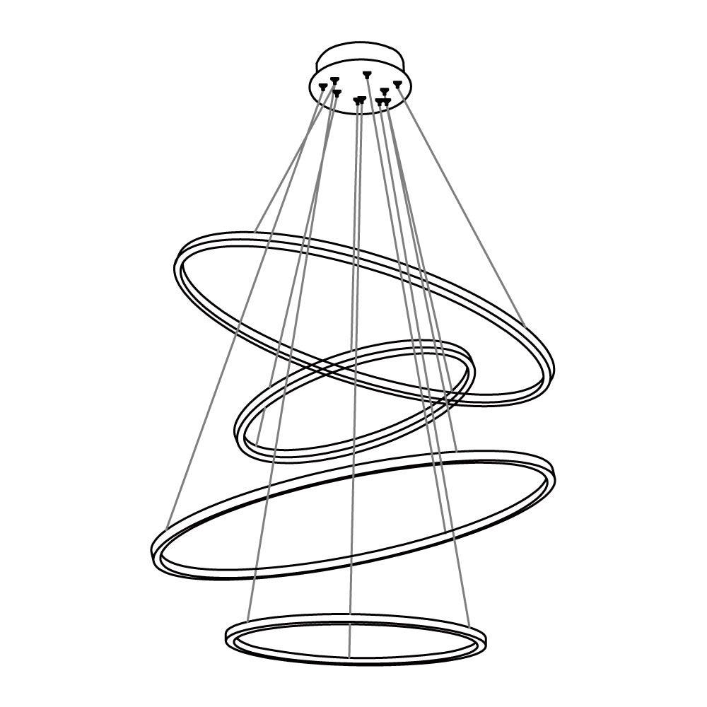 Aveline Modern LED Pendant Chandelier for Dining Room and Living Room