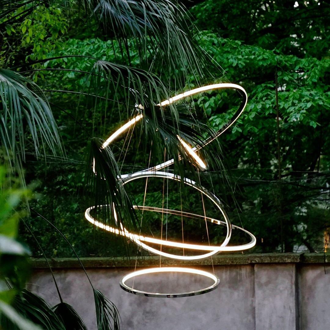 Serenitas Modern LED Chandelier – Sculptural Multi-Tier Pendant Light