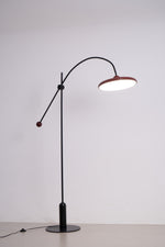 Lola Floor Lamp – Sculptural Modern LED Floor Lamp with Asymmetrical Red Shade