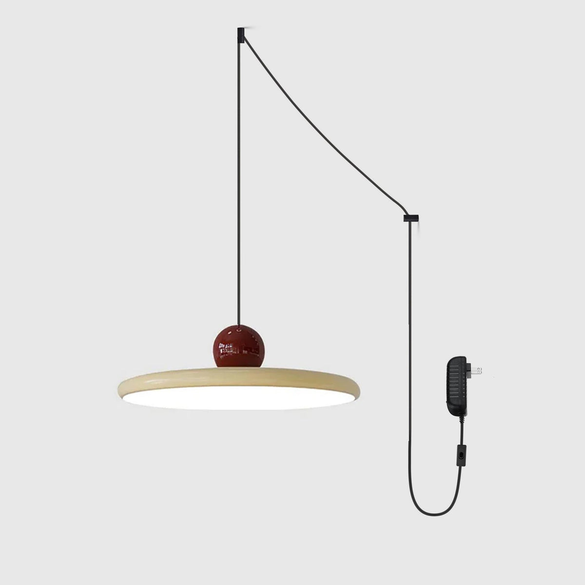 Lola Pendant Swag Light – Modern LED Disc Pendant for Living Room & Dining Room