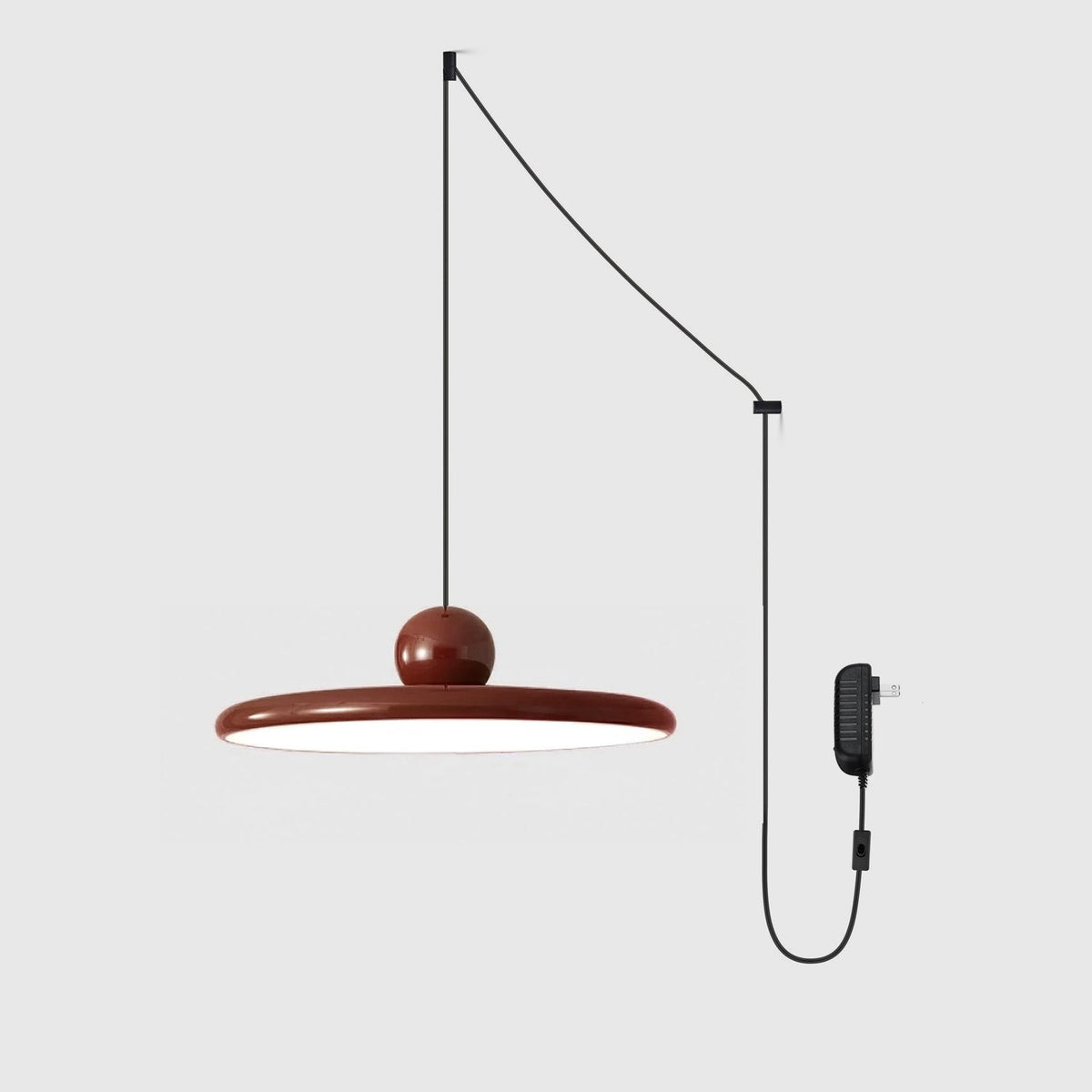 Lola Pendant Swag Light – Modern LED Disc Pendant for Living Room & Dining Room