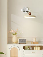 Lola Swing Arm Wall Sconce in Chrome or Green with Beige Shade