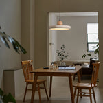 Lola Travertine Swag Pendant Light – Natural Stone & Wood LED Pendant