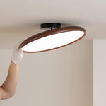 Lola Wood Grain Adjustable Ceiling Light – Modern LED Flush Mount