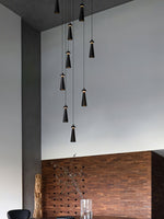 Loma Wood Pendant Light – Modern Minimalist LED Chandelier for Dining Room and Kitchen Island