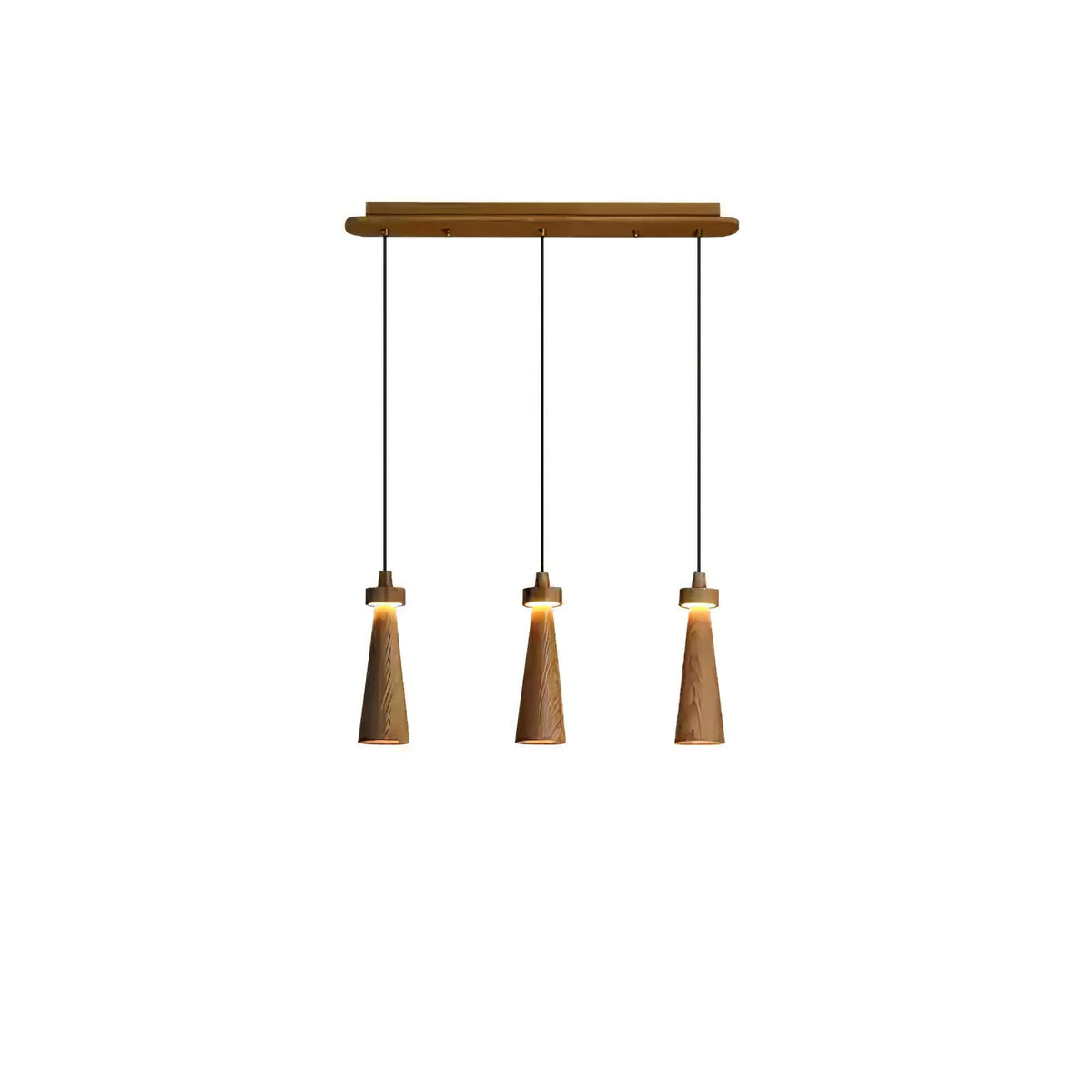 Loma Wood Pendant Light – Modern Minimalist LED Chandelier for Dining Room and Kitchen Island