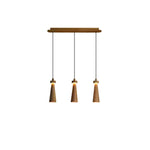 Loma Wood Pendant Light – Modern Minimalist LED Chandelier for Dining Room and Kitchen Island