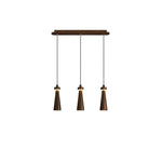 Loma Wood Pendant Light – Modern Minimalist LED Chandelier for Dining Room and Kitchen Island