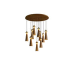 Loma Wood Pendant Light – Modern Minimalist LED Chandelier for Dining Room and Kitchen Island