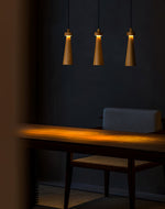 Loma Wood Pendant Light – Modern Minimalist LED Chandelier for Dining Room and Kitchen Island