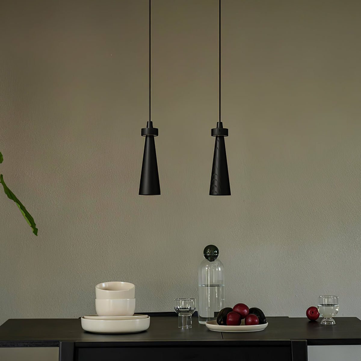 Loma Wood Pendant Light – Modern Minimalist LED Chandelier for Dining Room and Kitchen Island