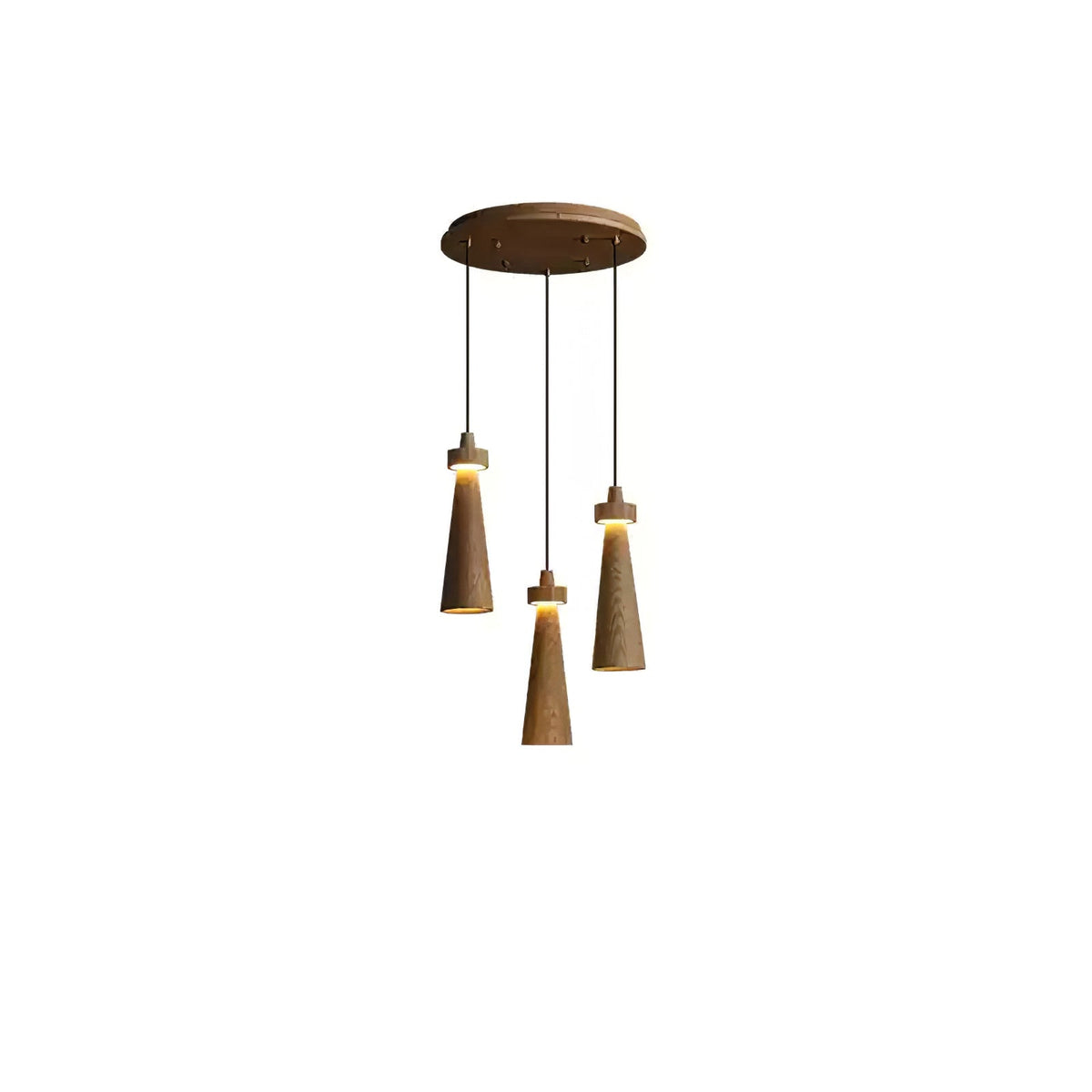 Loma Wood Pendant Light – Modern Minimalist LED Chandelier for Dining Room and Kitchen Island