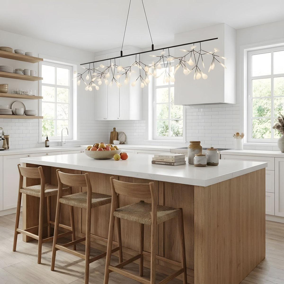 Firefly Linear LED Chandelier – Modern Acrylic Pendant Light for Dining & Living Spaces