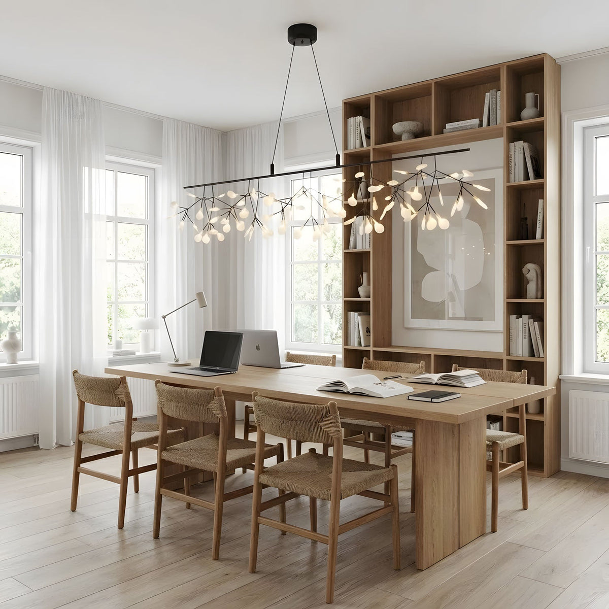Firefly Linear LED Chandelier – Modern Acrylic Pendant Light for Dining & Living Spaces