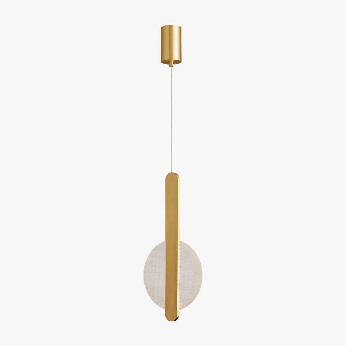 Loomis Modern Brass LED Pendant Light for Dining Room and Living Space