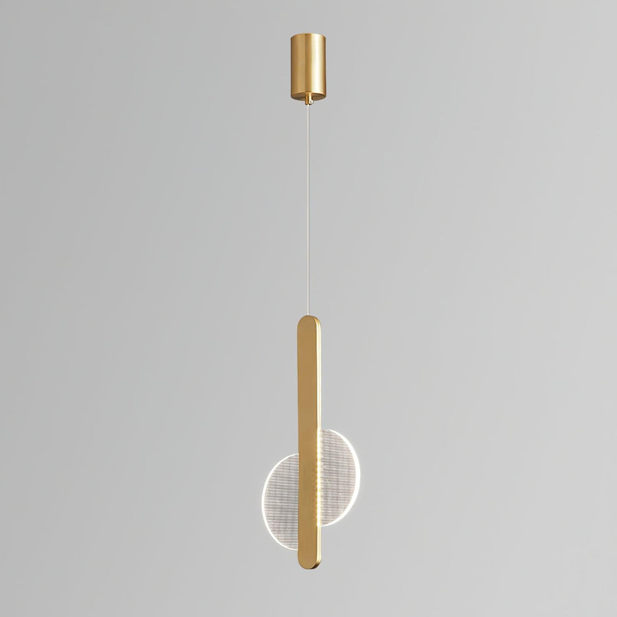 Loomis Modern Brass LED Pendant Light for Dining Room and Living Space
