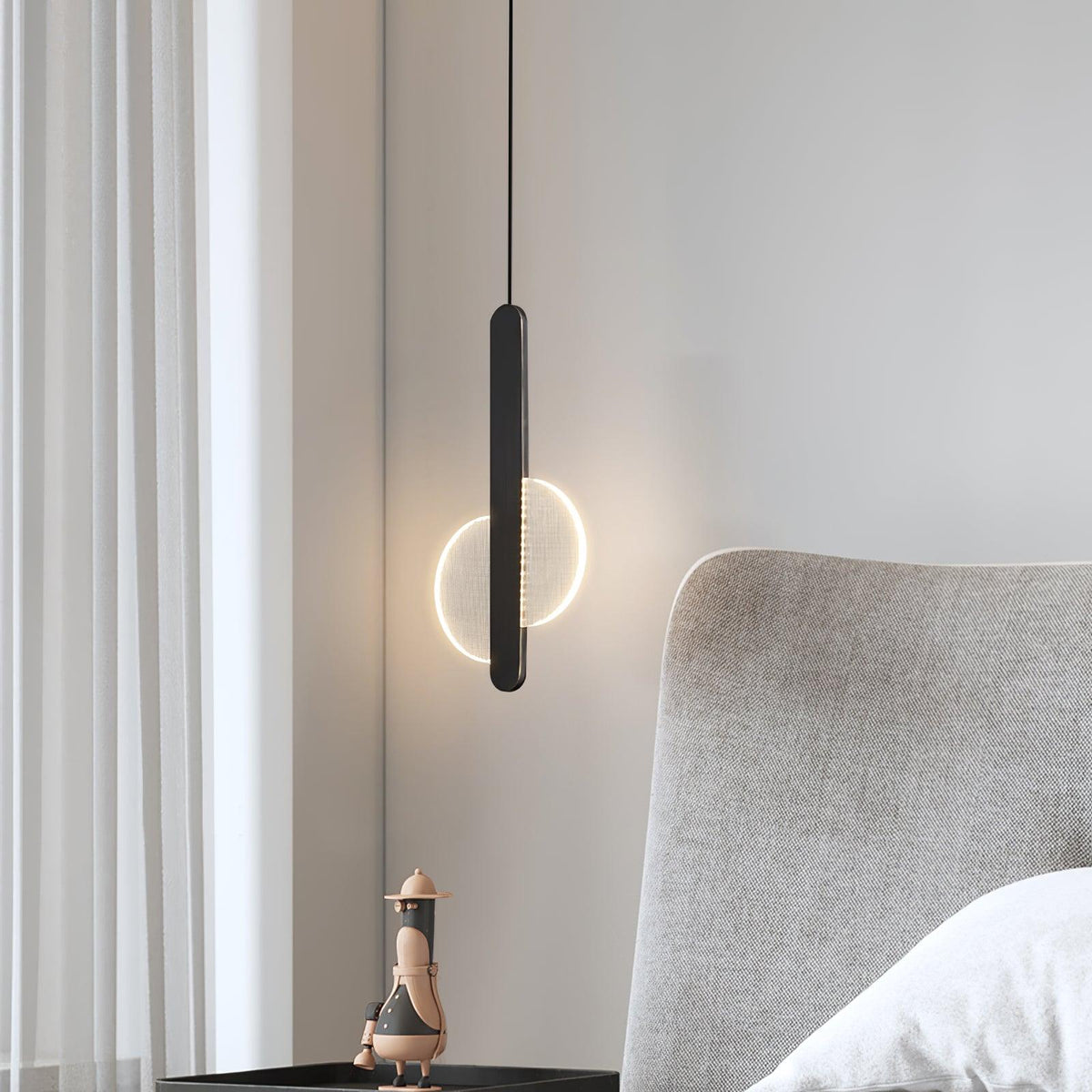 Loomis Modern Brass LED Pendant Light for Dining Room and Living Space