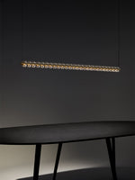Loop Pendant Light – Modern Linear LED Chandelier in Gold or Black