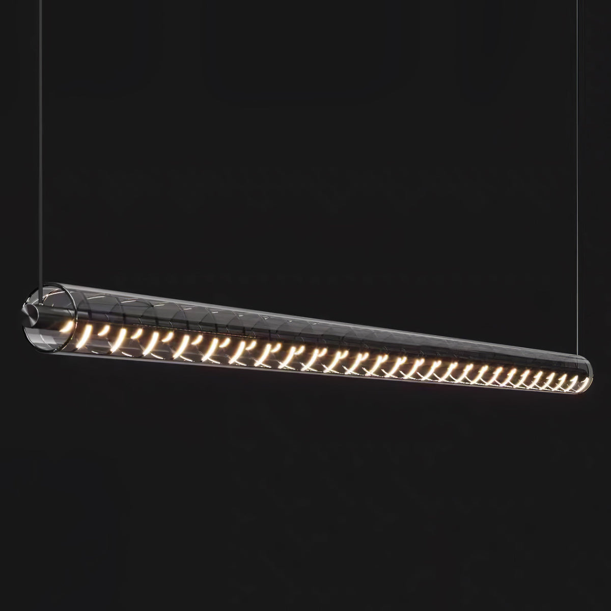 Loop Pendant Light – Modern Linear LED Chandelier in Gold or Black