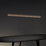 Loop Pendant Light – Modern Linear LED Chandelier in Gold or Black