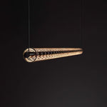 Loop Pendant Light – Modern Linear LED Chandelier in Gold or Black