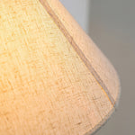 Loopeds Conical Fabric Pendant Light with Walnut Accents