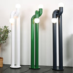 Loopi Modern Arc Floor Lamp with Twin Globe Shades