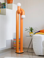 Loopi Modern Arc Floor Lamp with Twin Globe Shades