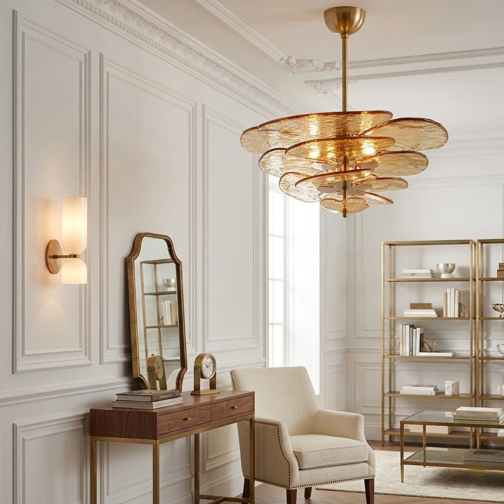 lotus-leaf-layered-glass-chandelier