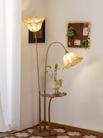 Lotus Bloom Floor Lamp with Leaf Table – Modern Designer Lighting for Living Room & Bedroom