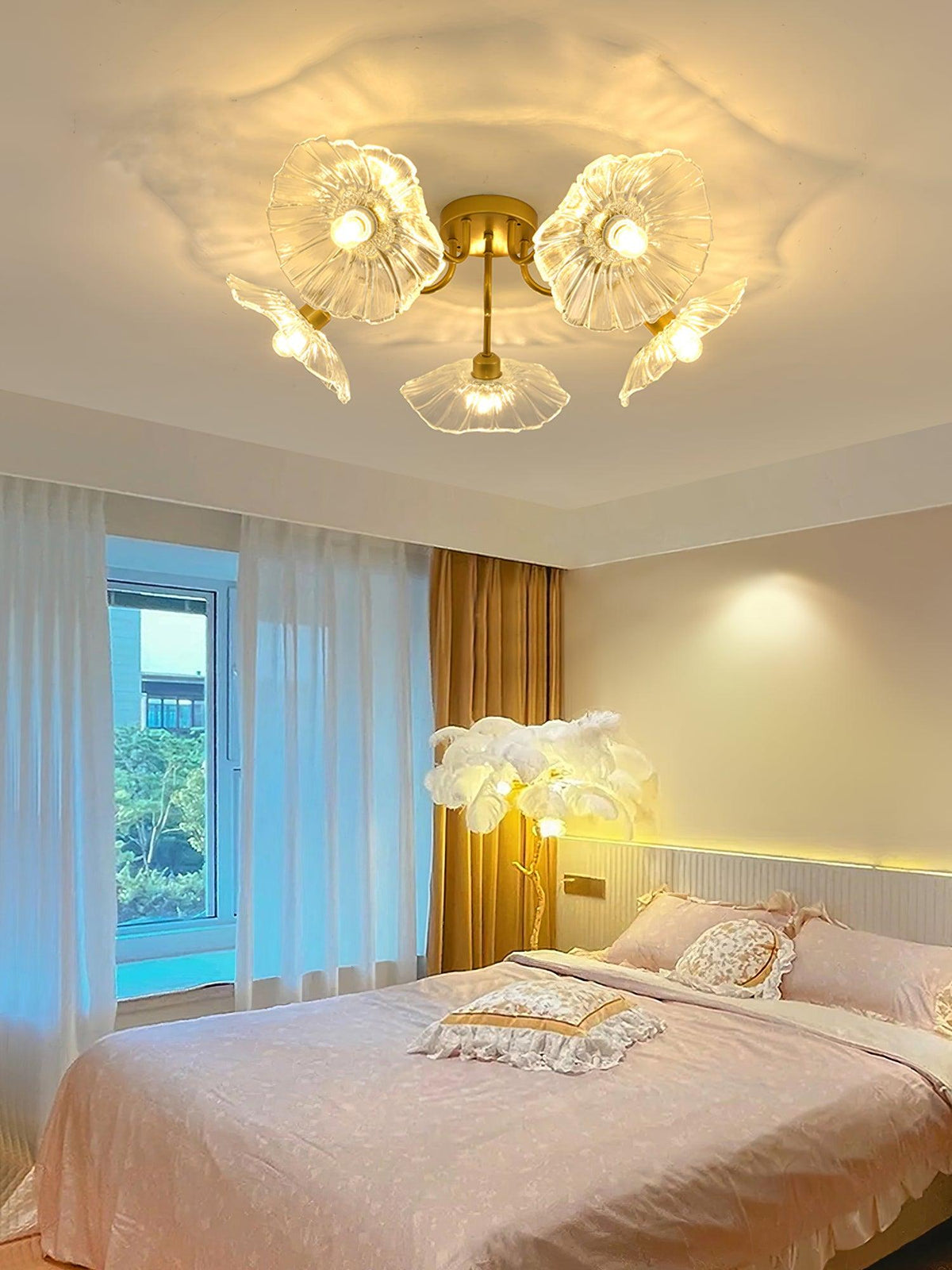 lotus-leaf-glass-ceiling-lamp